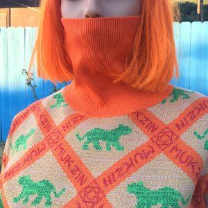 Mukzin Stripe Orange Sweater SPACE IN THE GOURD